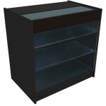 Comptoir de vente en mdf noir led blancs intégrés k900 3 Étagères portes coulissantes verouillables rangement ... Comptoir de vente en mdf noir led blancs intégrés k900 3 Étagères portes coulissantes verouillables rangement ...