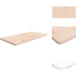 Comptoir de salle de bain 100x50x2, 5 cm bois massif non trait - comptoir salle de bain - plan de travail ...