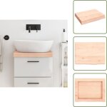 Comptoir de salle de bain 40x30x(2 - 6) cm bois massif non trait� - comptoir salle de bain - plan de ...