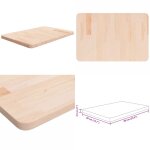 Comptoir de salle de bain 60x40x2, 5 cm bois massif non trait� - comptoir salle de bain - meuble salle ...