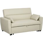 Concept usine - canap - lit double pliant, canap beige  angle rglable, cadre en eucalyptus massif, ...