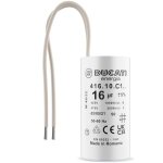 Condensateur 16 uf pour moteur monophas� - utilisation pour k�rcher, pompe de piscine, porte de garage ...