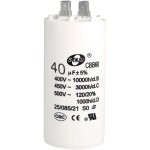 Condensateur 40uf 450v ca ? cylindre  double prise pour moteurs de compresseurs d'air et de pompes  ...
