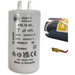 Condensateur 7 f ? moteur de volet roulant ou store ? compatible somfy, simu, nice ? cylindrique ? 2 ...