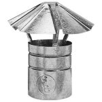 Conduit de chemine fixe avec chapeau de chemine galvanis de type chinois, diamtre 12 cm ? protection ...