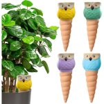 Cne en argile goutte  goutte, ollas terre cuite  planter 4pcs, hiboux arrosoir plante interieur, arrosage ...