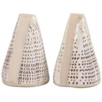 Cone - duo salire et poivrier en coquillage naturel - 6. 5  9. 5cm - fait main - pices uniques - finition ...