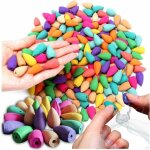 C�nes d'encens pour la chemin�e, lot de 100 pi�ces, inserts parfum�s color�s