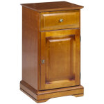 Confiturier merisier louis philippe 1 porte 1 tiroir 2 niches l 44. 2 h 77. 2 p 41 cm