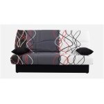 Conforteam - banquette clic - clac - 3 places ? coton onde rouge / noir ? 190 x 92 x 96 cm ? dream