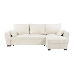 Conforteam - canapé d'angle convertible réversible - 3 places - max - tissu lincoln beige - coffre - ... Conforteam - canapé d'angle convertible réversible - 3 places - max - tissu lincoln beige - coffre - ...