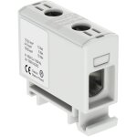 Connecteur alu cuivre gris pour cble de section 1, 5  50mm - 1000v ac / dc - fixation rail din