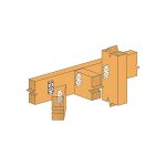 Simpson strong tie - connecteur bois en acier inoxydable atfn55 - 50 (par 20)