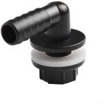 Connecteur de buse coud� pour r�servoir d'eau, aquarium, facile � installer, raccord noir, adaptateur ...