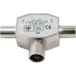Connecteur coaxial d'antenne tv � 2 voies, r�partiteur femelle type t / f vers double m�le, adaptateur ...