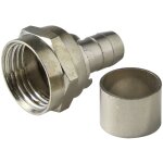 Connecteur coaxial f mâle 5mm rg58 19. 450 / 58 Connecteur coaxial f mâle 5mm rg58 19. 450 / 58