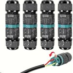 Connecteur lectrique tanches ip68 - raccord de cable 3 fils bote de derivation tanche xterieur, ...