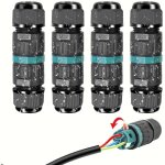 Connecteur �lectrique �tanches ip68 - raccord de cable 3 fils domino bo�te de derivation �xterieur, pour ...