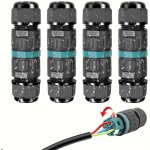 Connecteur �lectrique �tanches ip68 - raccord de cable 3 fils domino bo�te de derivation �xterieur, pour ...