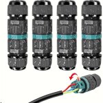 Connecteur �lectrique �tanches ip68 - raccord de cable 3 fils domino bo�te de derivation �xterieur, pour ...