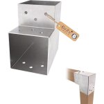 Connecteur de poteau en l 71 x 71 mm ? angle 90� 2d ? galvanis� � chaud ? support d?angle carr� pour ...