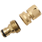 Connecteur rapide de tuyau d'arrosage, connecteur de robinet de jardin en laiton, connecteur de robinet ...