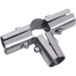 Connecteur de tube en acier inoxydable, raccord de tuyau joint de serrage pour tuyau rond diam�tre de ...