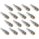 Connecteur a vis bnc pour cable coaxial de surveillance video 16 pieces