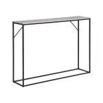 House nordic - console 110x26x80 cm effet marbre gris et m�tal - vitea