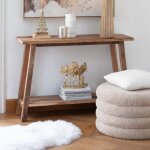 Console 120x35x83 cm en bois recycl naturel