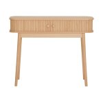 Ebuy24 - console 2 portes coulissantes en bois l100cm - bois clair - nikko