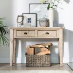 Pier import - console 2 tiroirs bois recycl� clair salerne