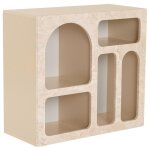 Console avec 5 niches - effet marbre beige - luela Console avec 5 niches - effet marbre beige - luela