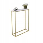 Console 60x20 hall compos�e de profil�s 15x15 or blanc brillant