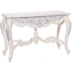 Console blanche argent tisa
