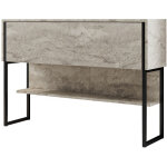 Console en bois  luxe  - 120 x 30 x 80 cm - travertin noir
