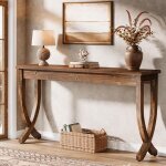 Console en bois massif 160 cm, table d'entr�e de style ferme, table de canap� longue pour salon, couloir, ...