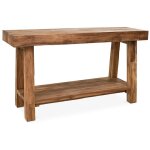 Console en bois massif teka taly 140cm