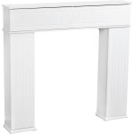 Console chemine, console manteau de chemine dcorative avec rangements, entourage de chemine en bois ...