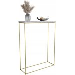 Console de couloir en fil de fer 8 mm 60x20 b�ton dor� clair