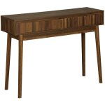 Console décor bois de noyer. 2 tiroirs - linear Console décor bois de noyer. 2 tiroirs - linear