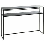 Paris prix - console design en mtal 'mino' 112cm noir laqu