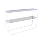 Paris prix - console design en verre 'rocker' 110cm blanc