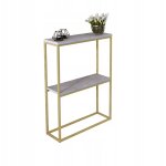 Console double 60x20 hall en profil�s 15x15 b�ton dor� clair