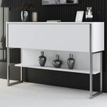Console d'entre blanche design avec grand rangement jena