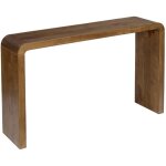 Console exotique bois d'acacia 120 cm noyer - dana