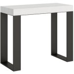 Console extensible bois et acier tiroz 3 rallonges fines sur roulettes - blanc - sur roulettes - 3 rallonges ... Console extensible bois et acier tiroz 3 rallonges fines sur roulettes - blanc - sur roulettes - 3 rallonges ...