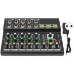 Console de mixage d'effets 10 canaux mix5210fx, console de mixage compacte pour studio d'enregistrement, ...