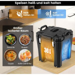 Conteneur alimentaire isotherme de 30 l avec roues et freins