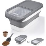 Conteneur croquette nourriture pour chien chat 5kg, boite � croquettes chien seau de stockage pliable ...